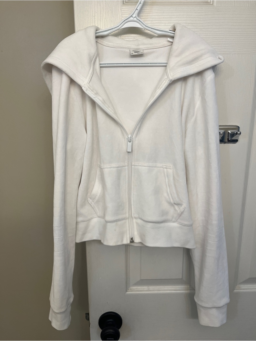 Aritzia Sunday Best cozy Cream Zip-Up Hooded Sweatshirt size XS
